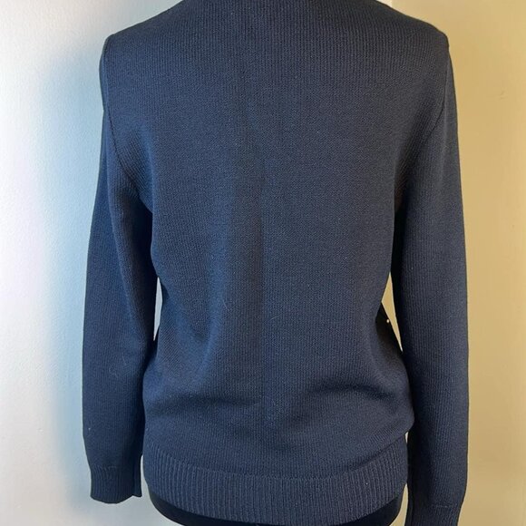 St John Sport Discreet Flaws Cardigan Gold Tone Beading SZ "P" See Photos - Picture 12 of 12